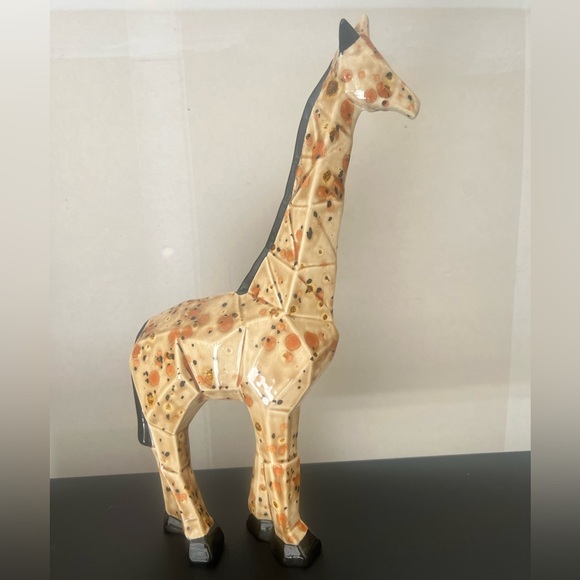 Mid Century Modern Pottery Faceted Giraffe - Picture 1 of 7